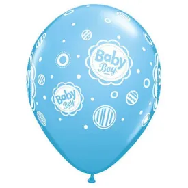 11 inch BABY BOY DOTS - PALE BLUE