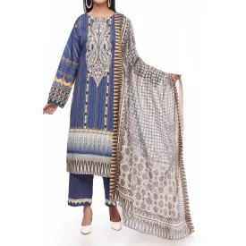 2PC- Unstitched Digital Printed Lawn Embroidered Shirt With Dupatta PS2452