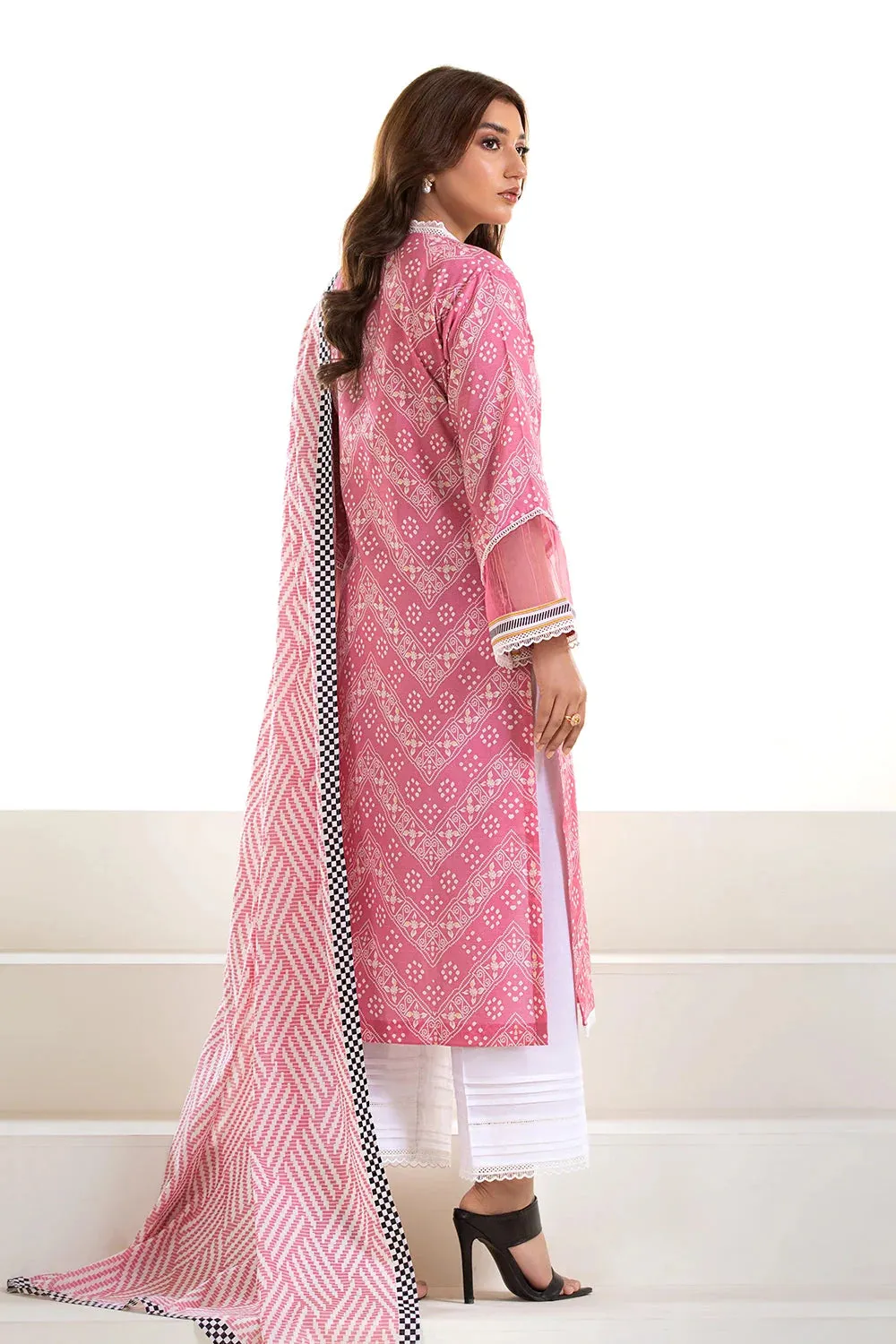 3PC Printed Unstitched Lawn Suit KLA-2750