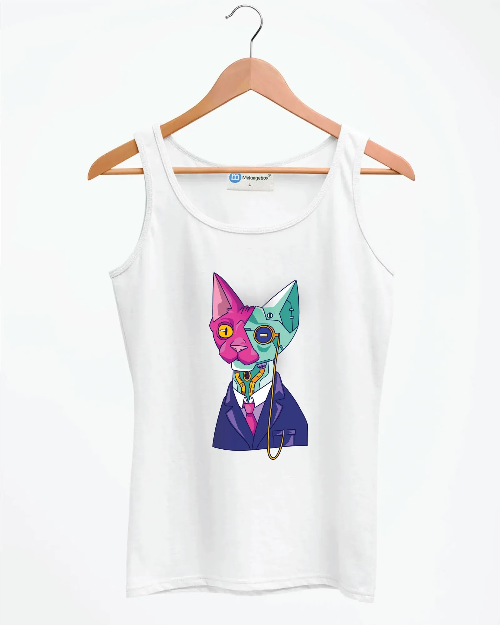 AI Mr. Bolt Tank Top: White