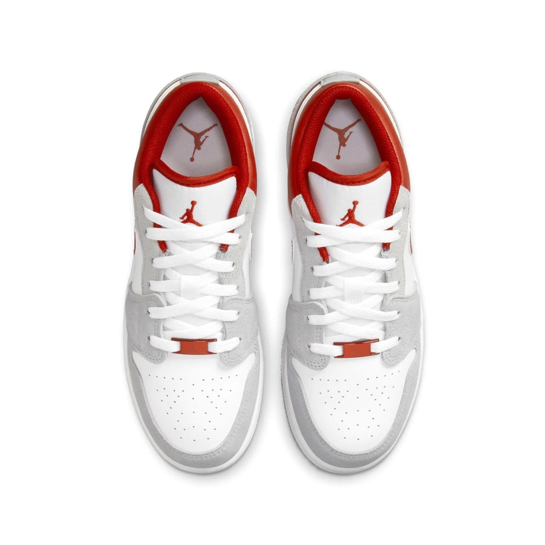 Air Jordan 1 Low SE GS Sneakers – Light Smoke Grey & Gym Red Edition