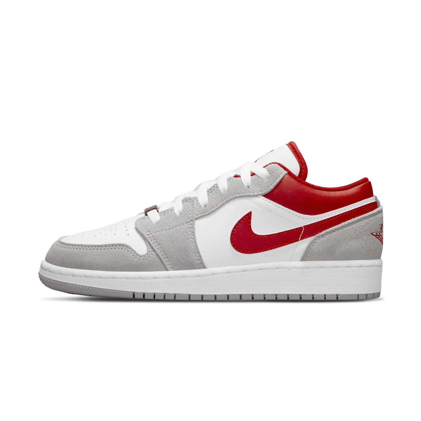 Air Jordan 1 Low SE GS Sneakers – Light Smoke Grey & Gym Red Edition