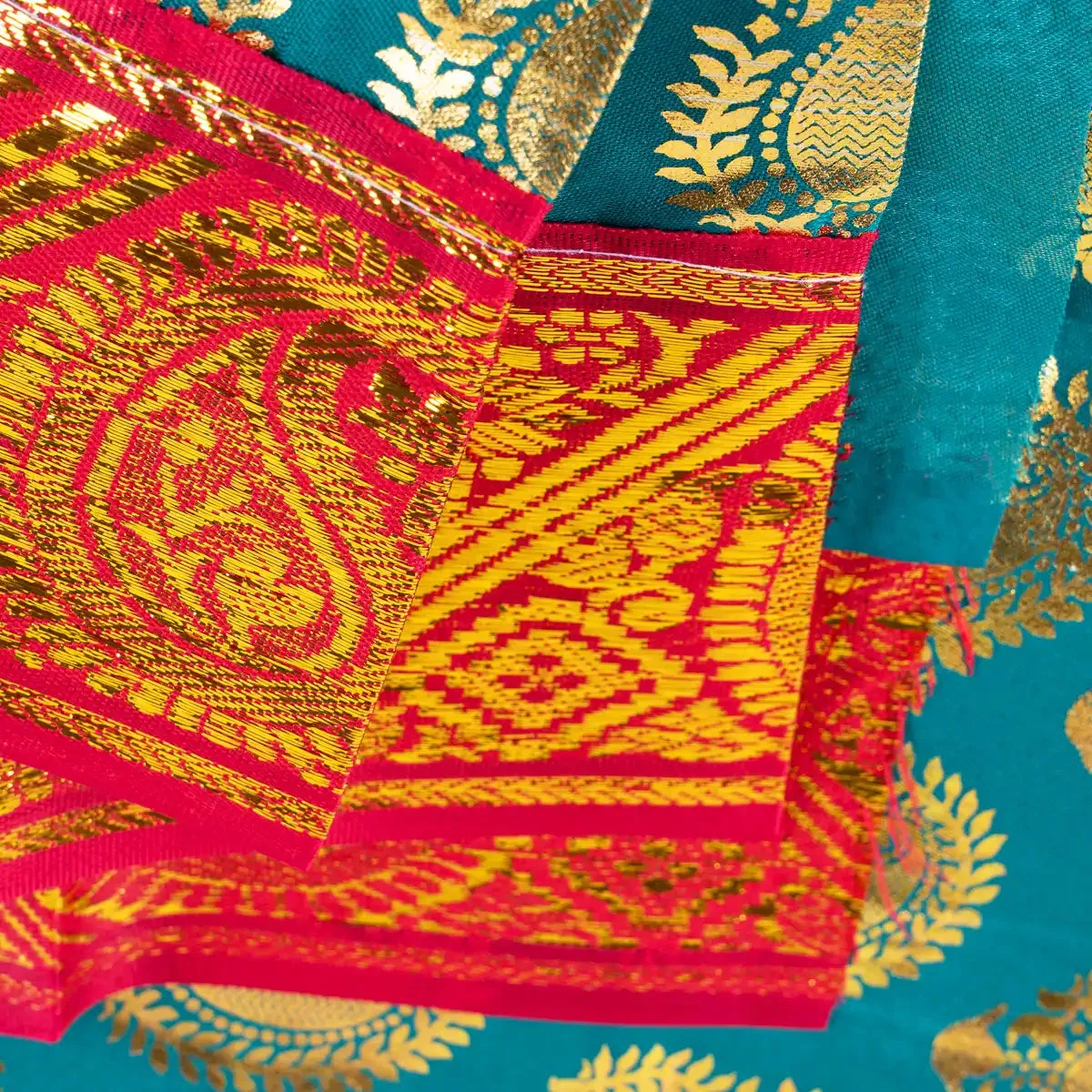 Amman Saree - 5 Mtr | Satin Devi Dress/ Mango Design Mata Rani Poshak/ Amman Pattu Saree for Deity