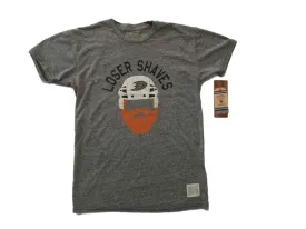 Anaheim Ducks Retro Brand Gray Loser Shaves Beard Soft Tri-Blend T-Shirt