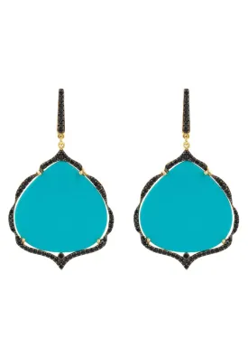 Antoinette Earrings Gold Turquoise