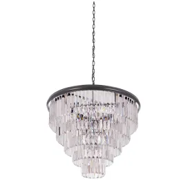 Art Deco Chandelier - Large - Black