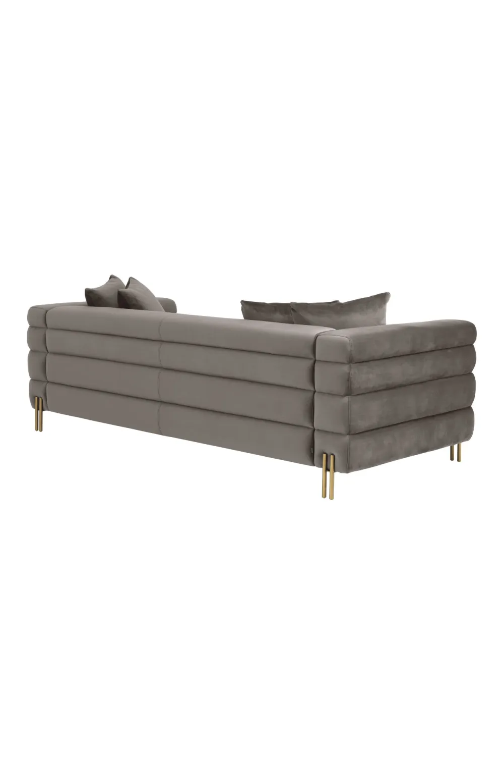 Art Deco Gray Velvet Sofa | Eichholtz York