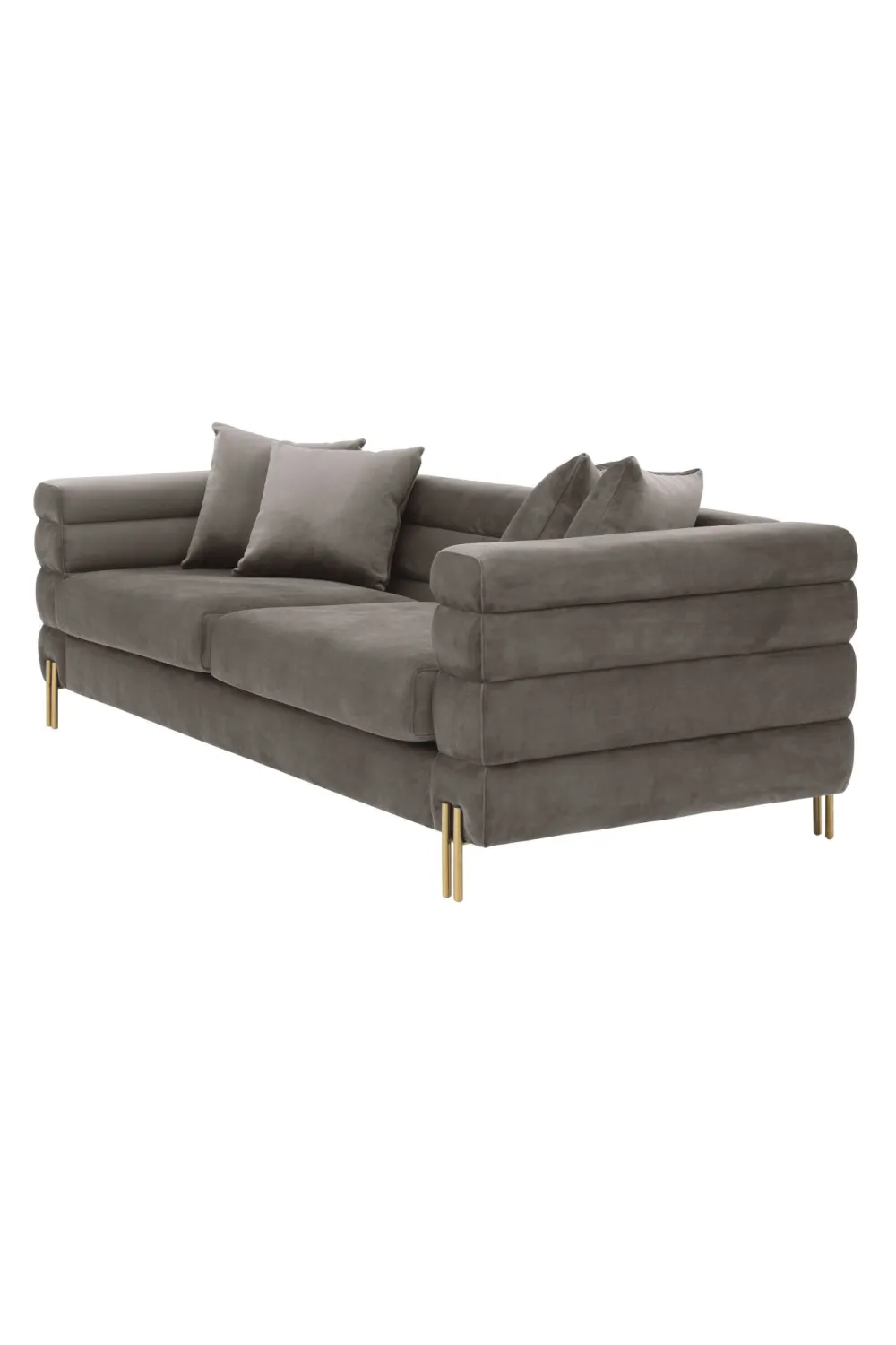 Art Deco Gray Velvet Sofa | Eichholtz York