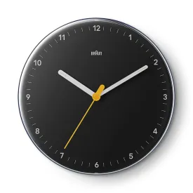 BC26 Braun analogue wall clock - black