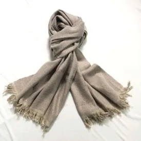 Beige Colour Silk & Wool Stole