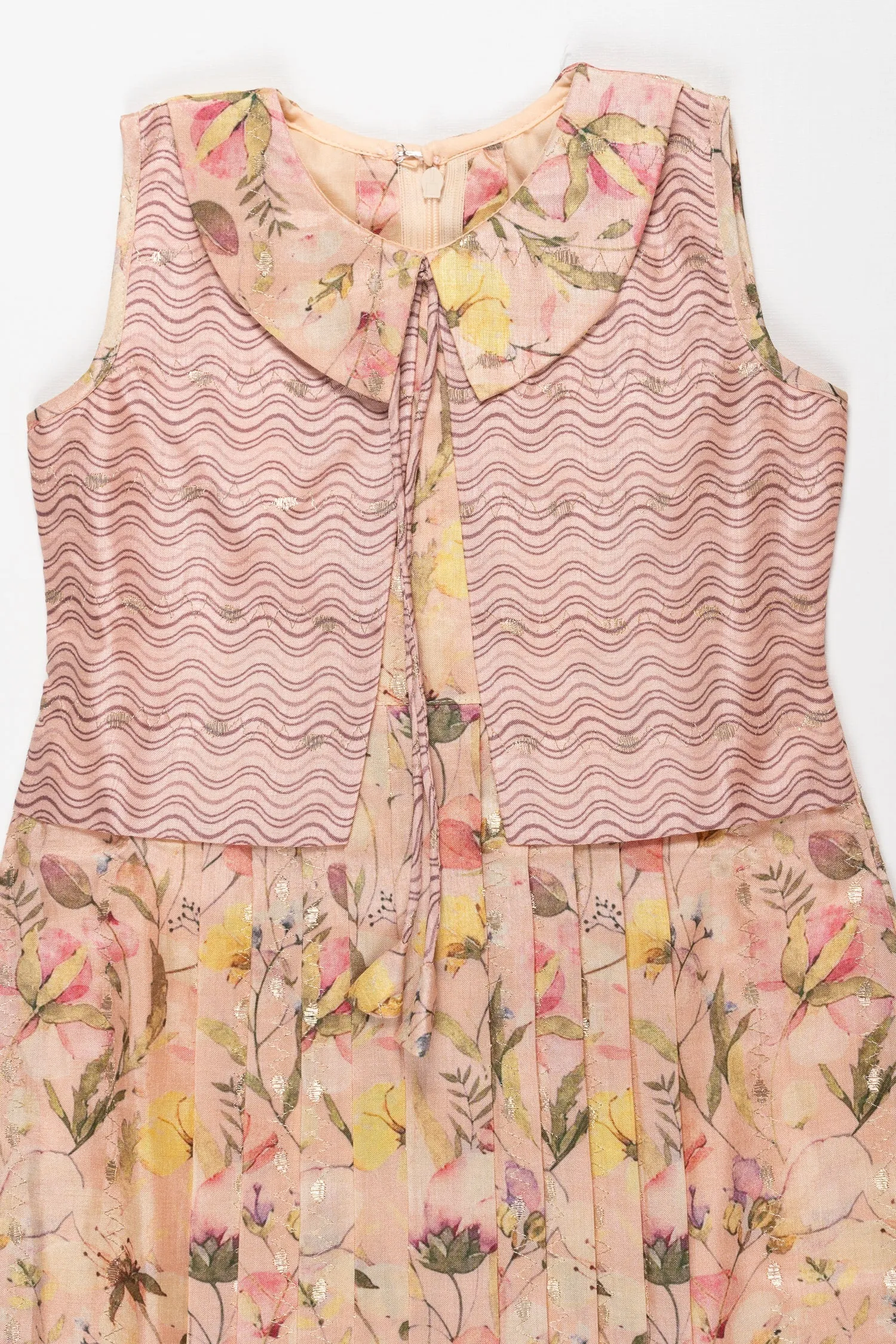 Blooming Comfort: Girls' Cotton Garden Party Frock