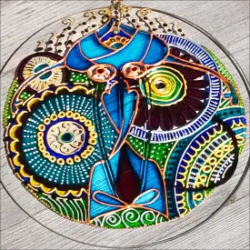 Blue & Green Mandala Suncatcher