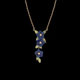 Blue-Eyed Mary Pendant - Triple Flower