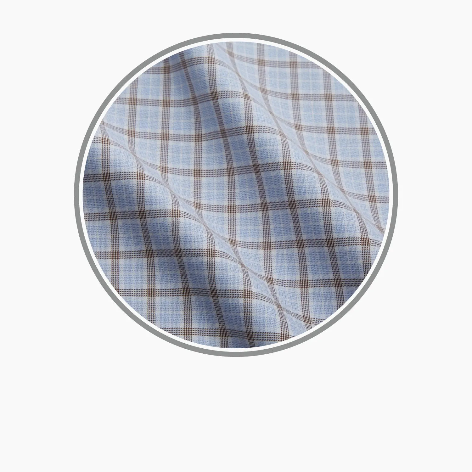 Blue Multi Check Cashmerello Fabric