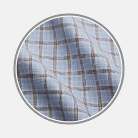 Blue Multi Check Cashmerello Fabric