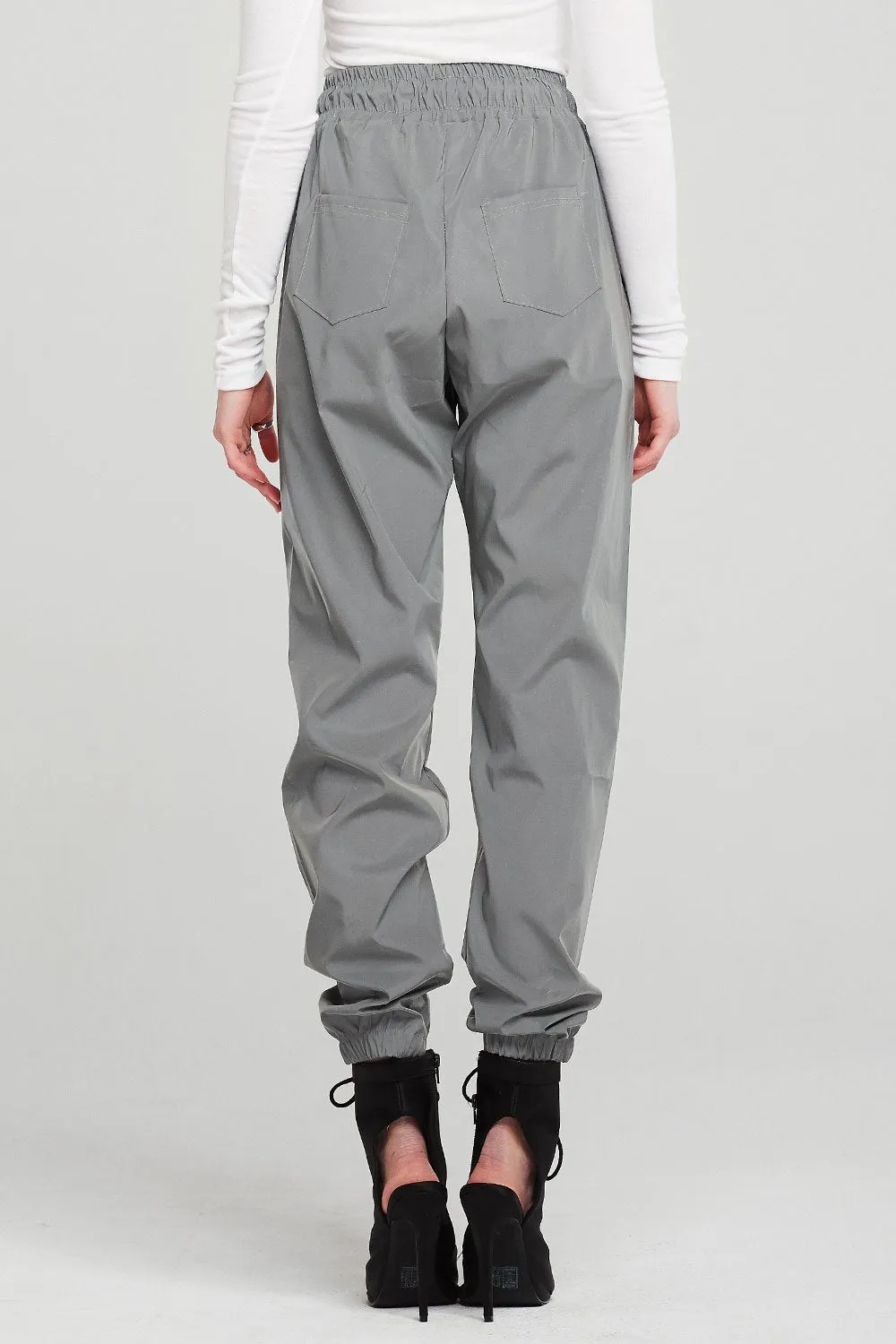 Brooke Silver Reflective Joggers