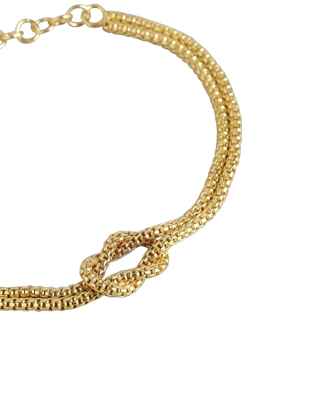 Carlton London Gold Plated Multistrand Bracelet For Women