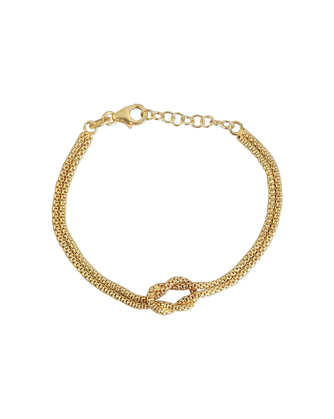 Carlton London Gold Plated Multistrand Bracelet For Women