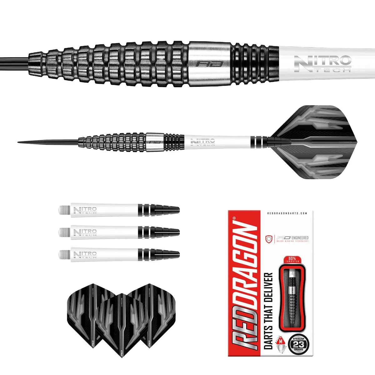 Carnage 3 90% Tungsten Steel Tip Darts by Red Dragon