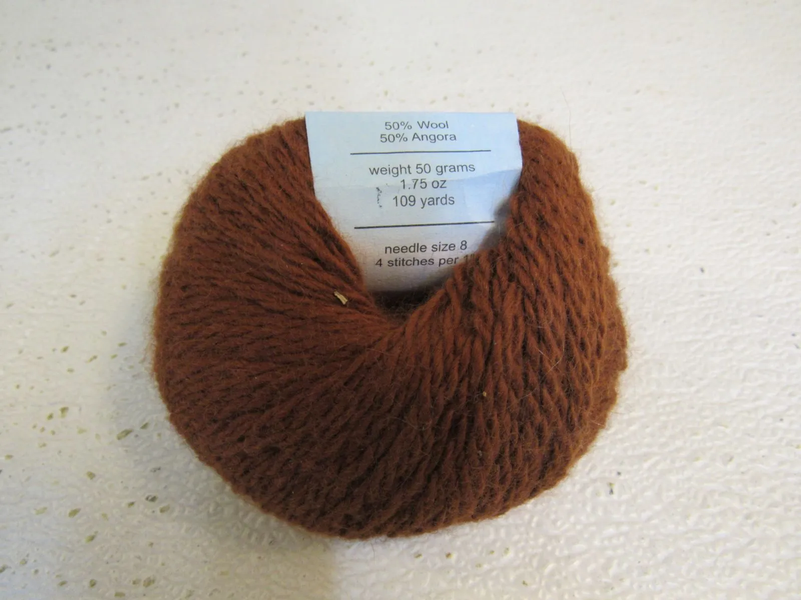 Cascade Yarns Cloud 9 Yarn Brownish Rust 1 Ball 109 Yards Wool Angora -- New