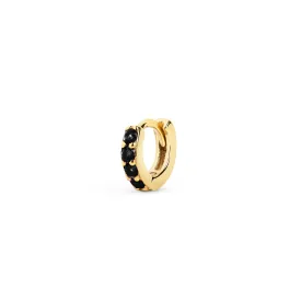 Cleo S Black Gold Hoop Single Earring