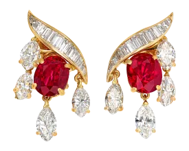 Fasano Thai Ruby Earrings, 8.22 Carats