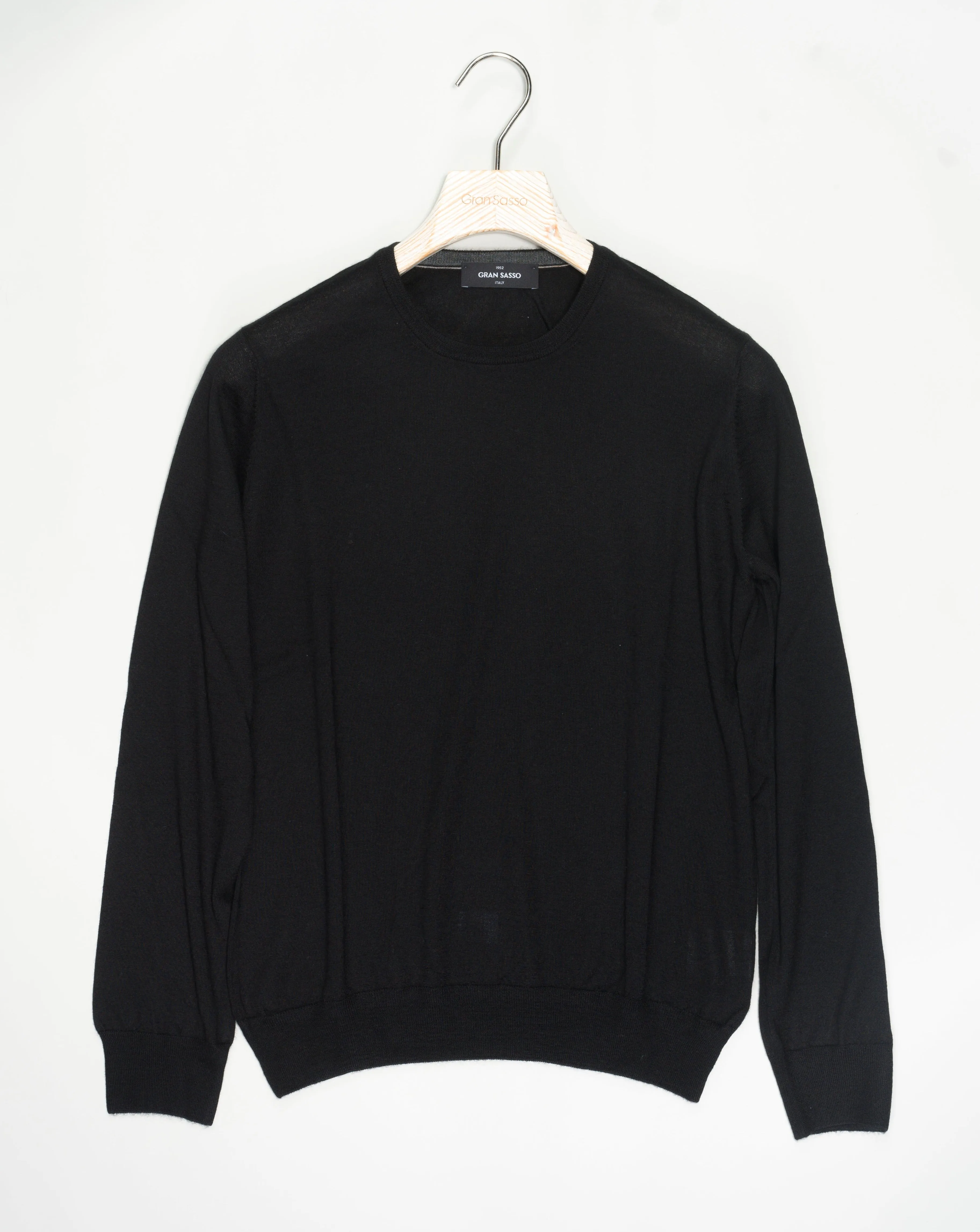 Gran Sasso Cashmere Silk Crew Neck / Black