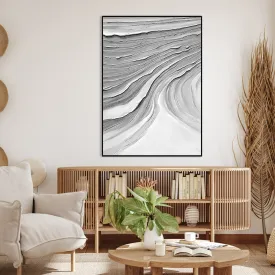 Gray Waves Textured Painting