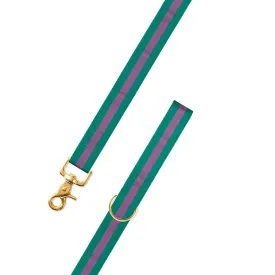 Green & Purple Grosgrain Ribbon Dog Leash