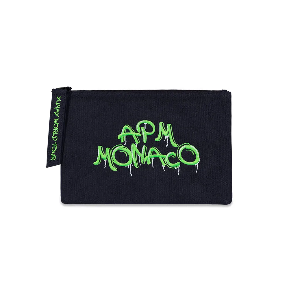 Green APM Monaco Graffiti Clutch