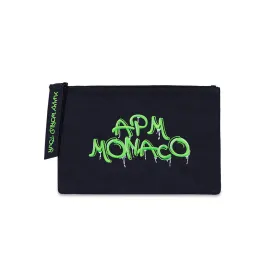 Green APM Monaco Graffiti Clutch