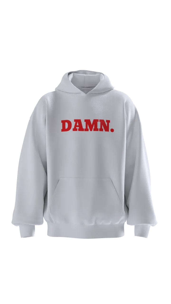 kendrick lamar Damn Oversized Hoodie - White