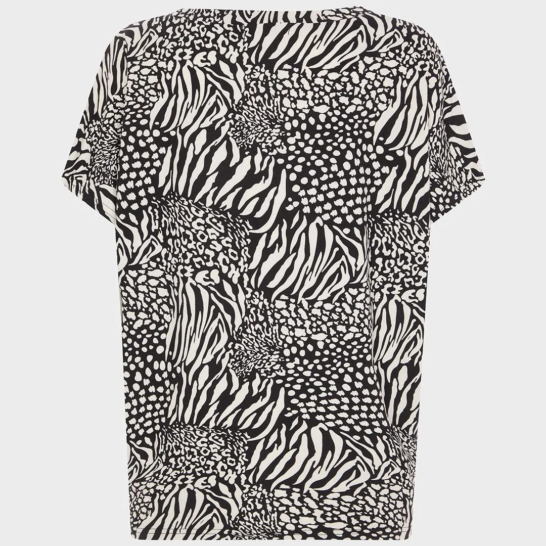 Ladies Zebra Printed Top