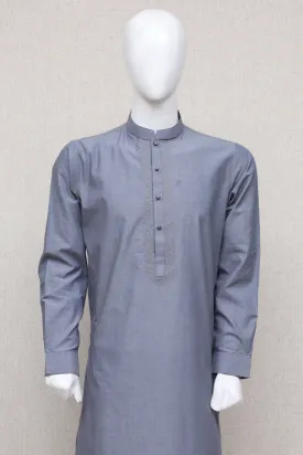 Men Embroidered Shalwar Kameez Chambray