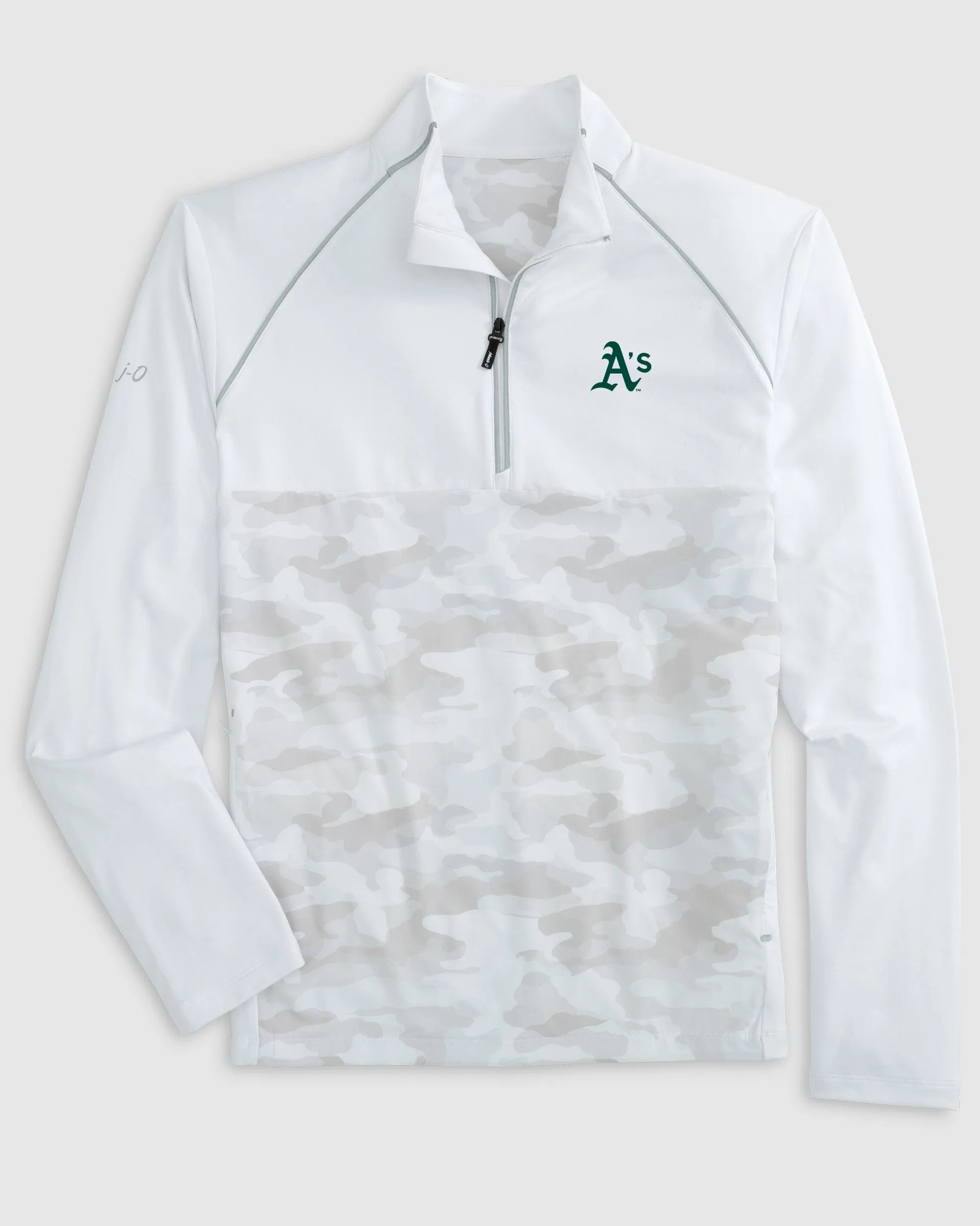 Oakland Athletics Keiser Camo Mixed Media 1/4 Zip