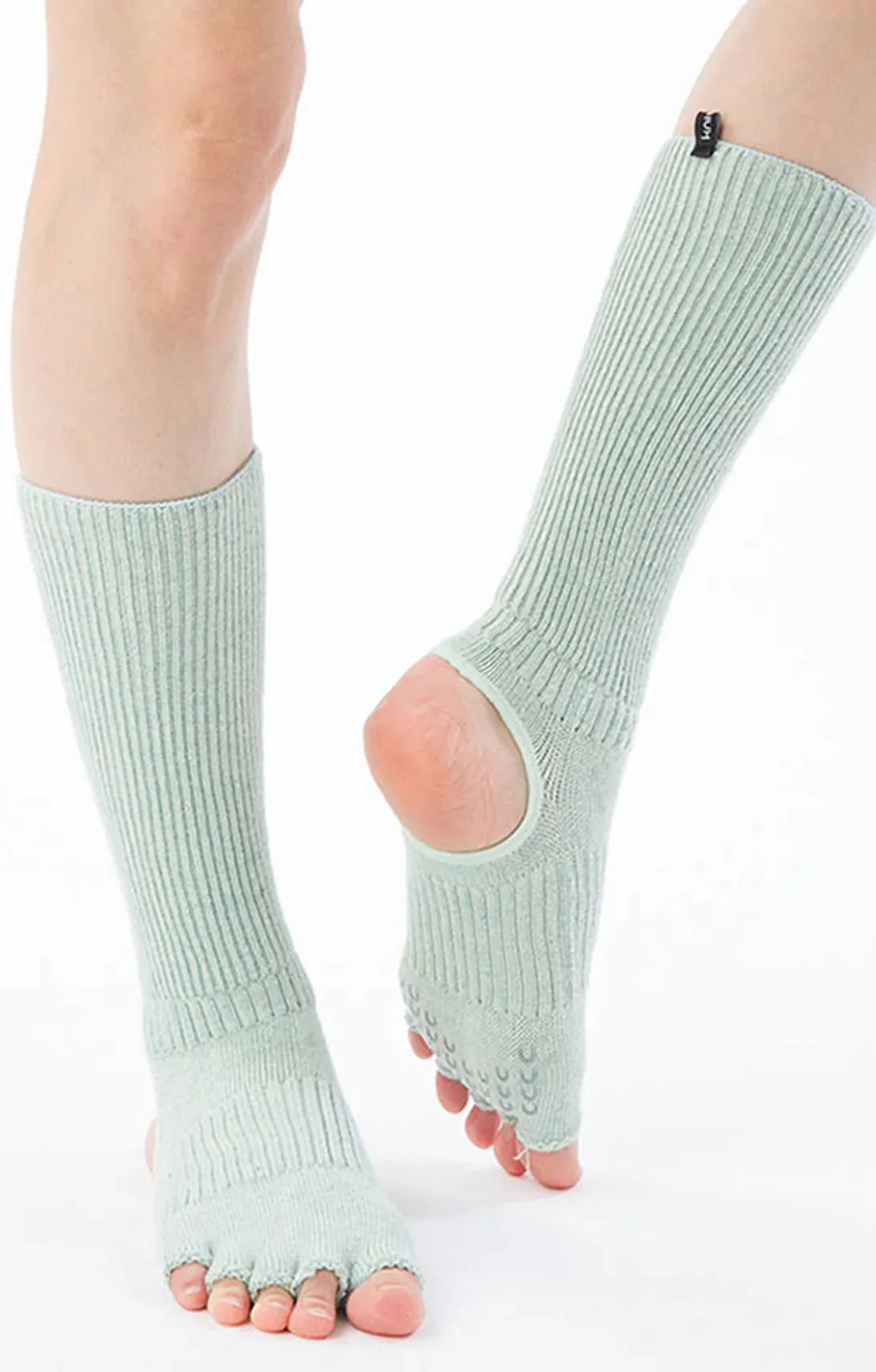 Organic Cotton Botanical Dyed Open Toe and Heel Grip Socks