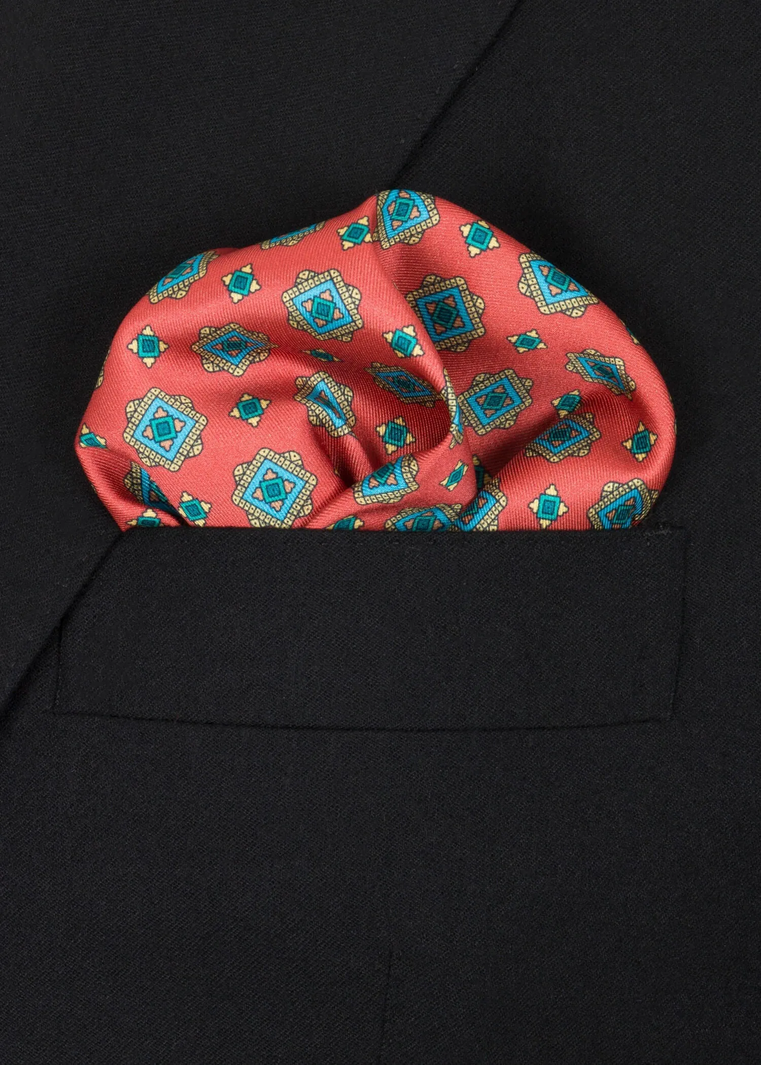 Red Lime Pocket Square