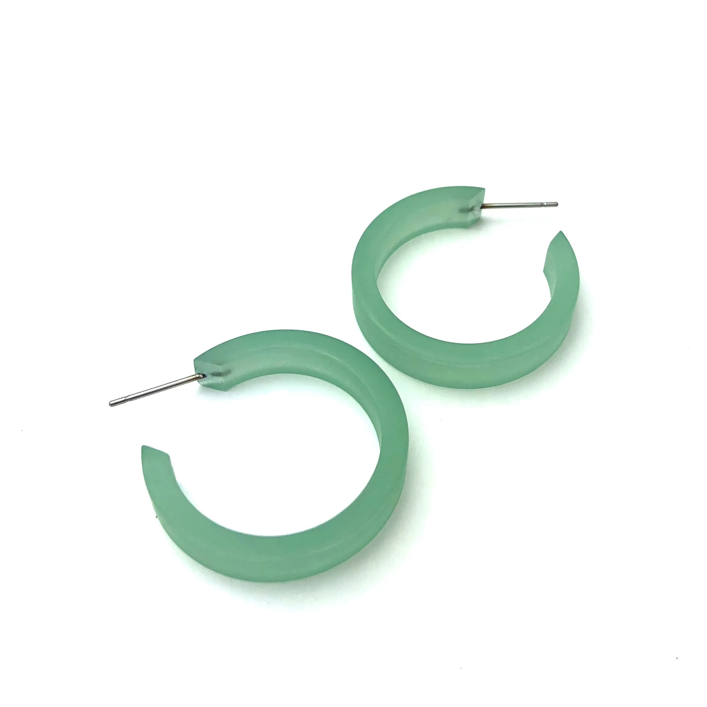 Seafoam Small Classic Hoop Earrings