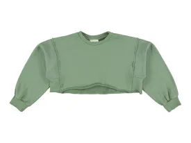 Surf Cropped Sweater in Kelp