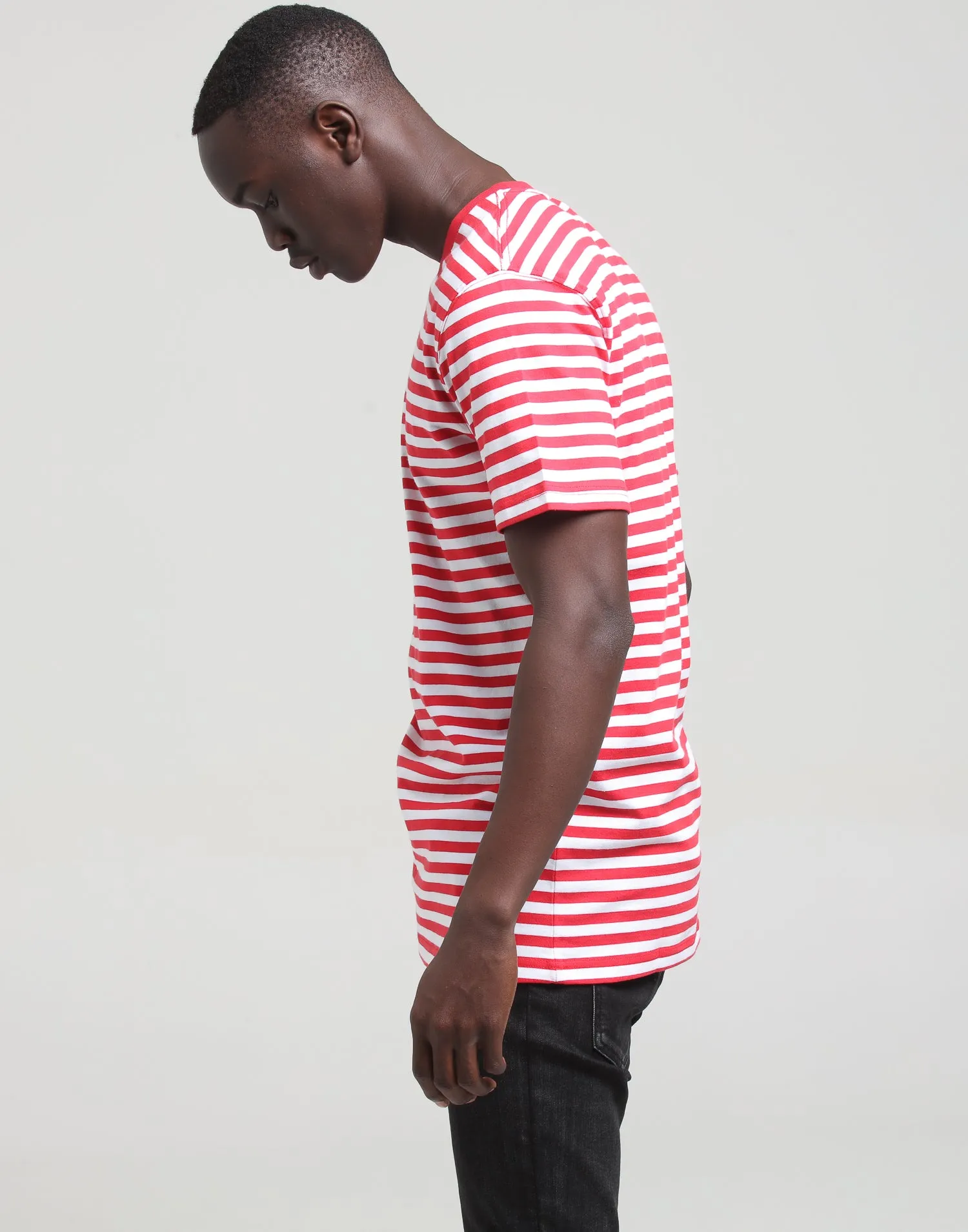 Well Made Standard Issue Stripe Tee Red/White