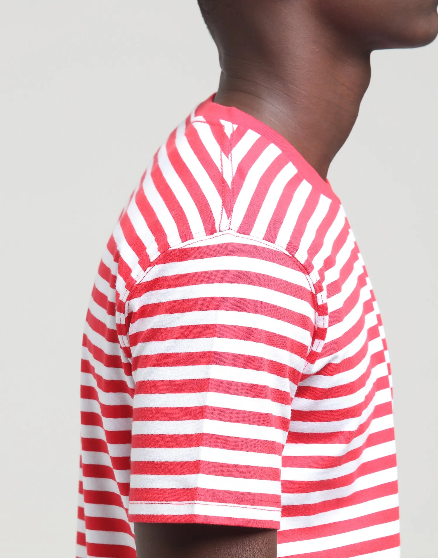 Well Made Standard Issue Stripe Tee Red/White