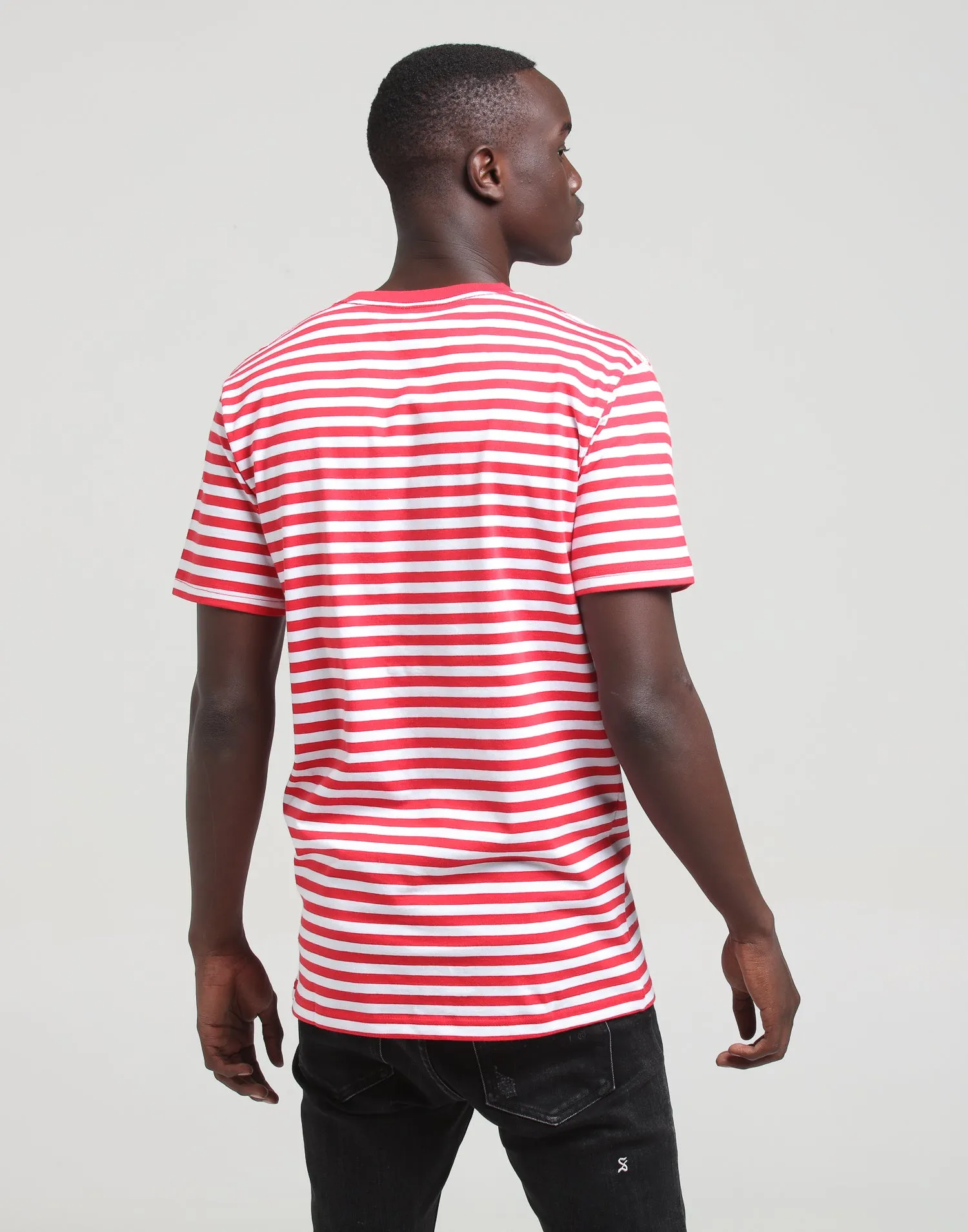 Well Made Standard Issue Stripe Tee Red/White