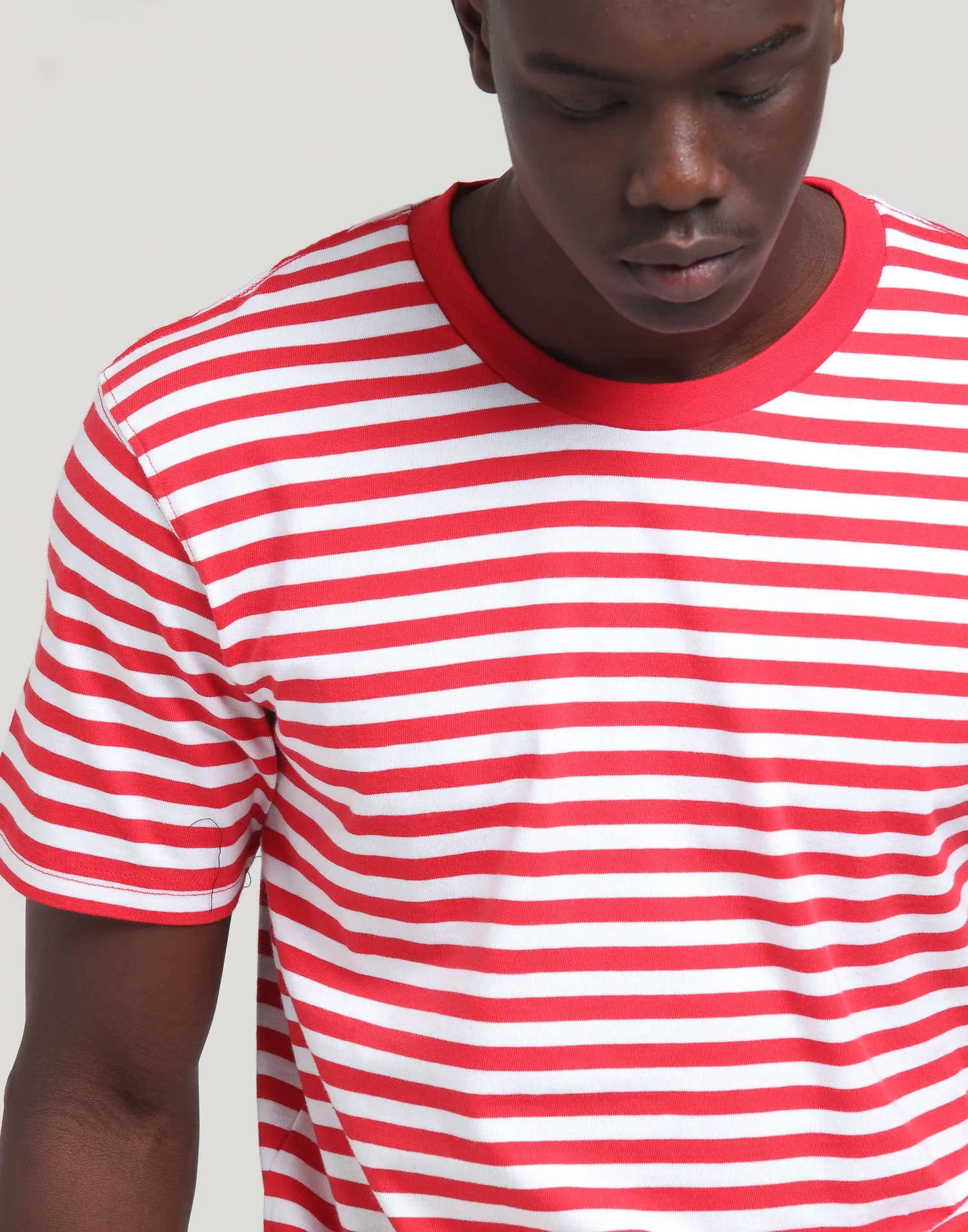 Well Made Standard Issue Stripe Tee Red/White