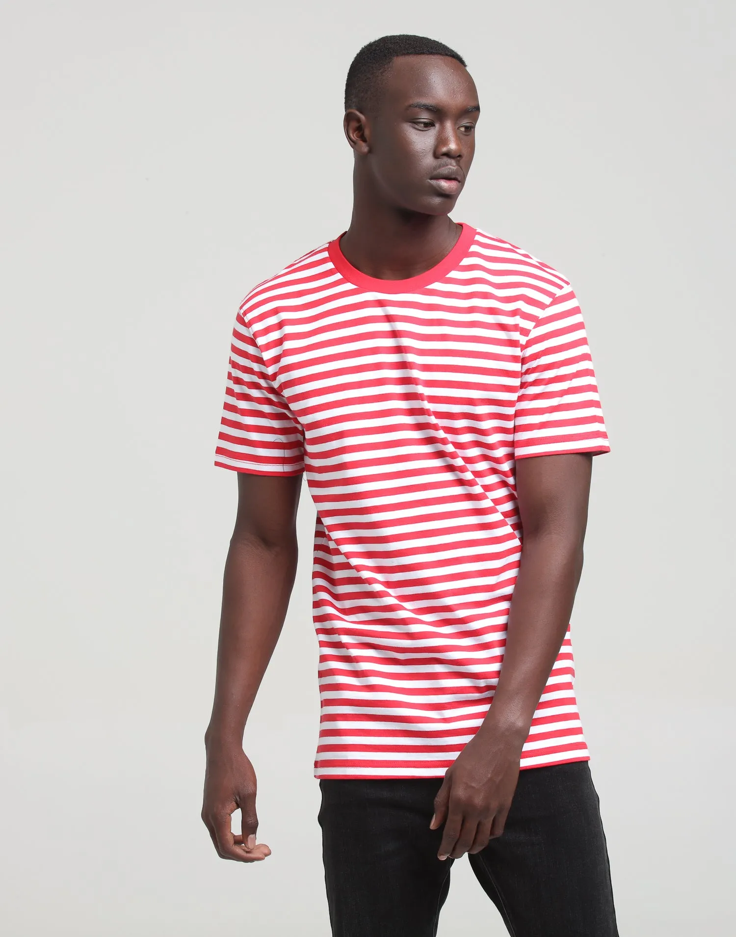 Well Made Standard Issue Stripe Tee Red/White